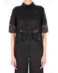 TWINSET CAMICIA IN LINO 261TT2181 00006 Nero