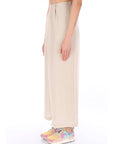 ALYSI PANTALONE IN SETA AMPIO 116149/P6003 GESSO Gesso
