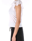 TWINSET T-SHIRT CON PIZZO  261TT2064 00001 Bianco