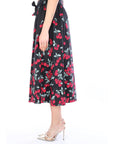 TWINSET GONNA LUNGA CON STAMPA 261TT2594 13502 Nero/rosso