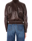 MAXMARA STUDIO GIACCA IN PELLE MSTBIADA 002 Cioccolato