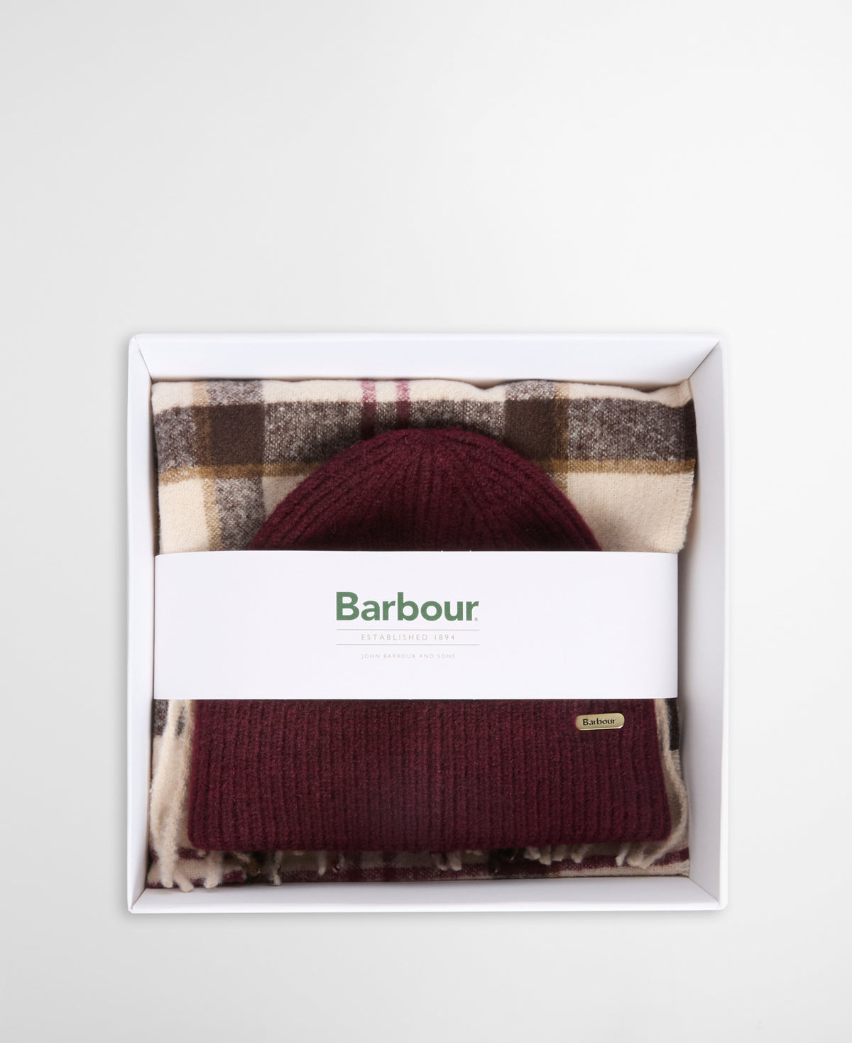 Barbour Set Regalo Berretto e Sciarpa Unisex Olivia