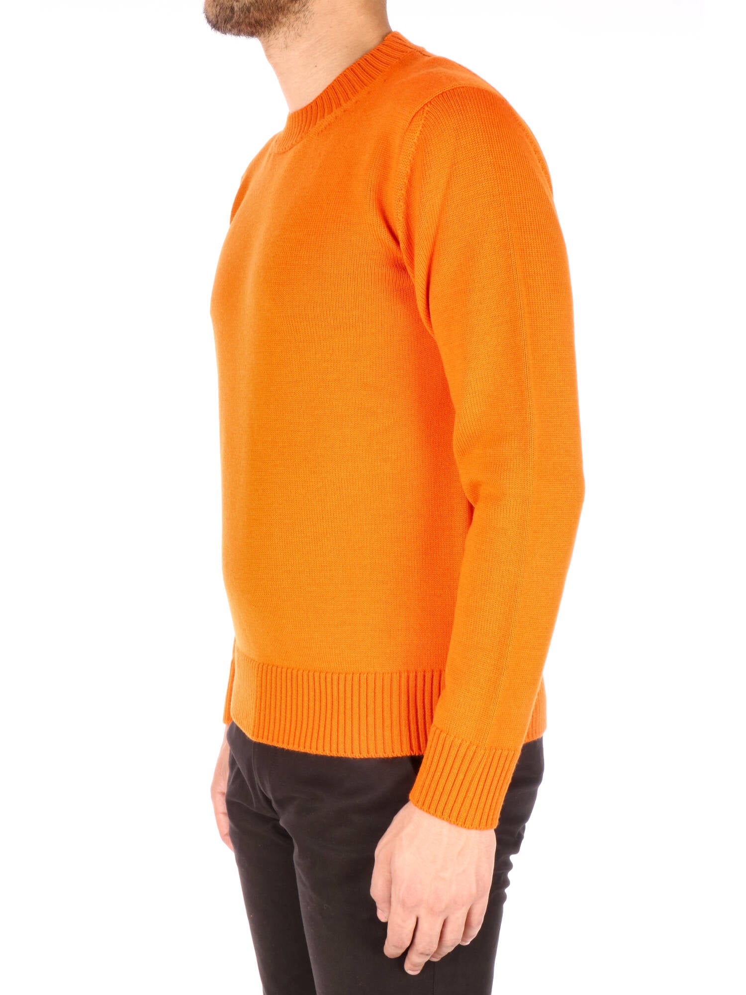Altea uomo maglione girocollo lana arancione