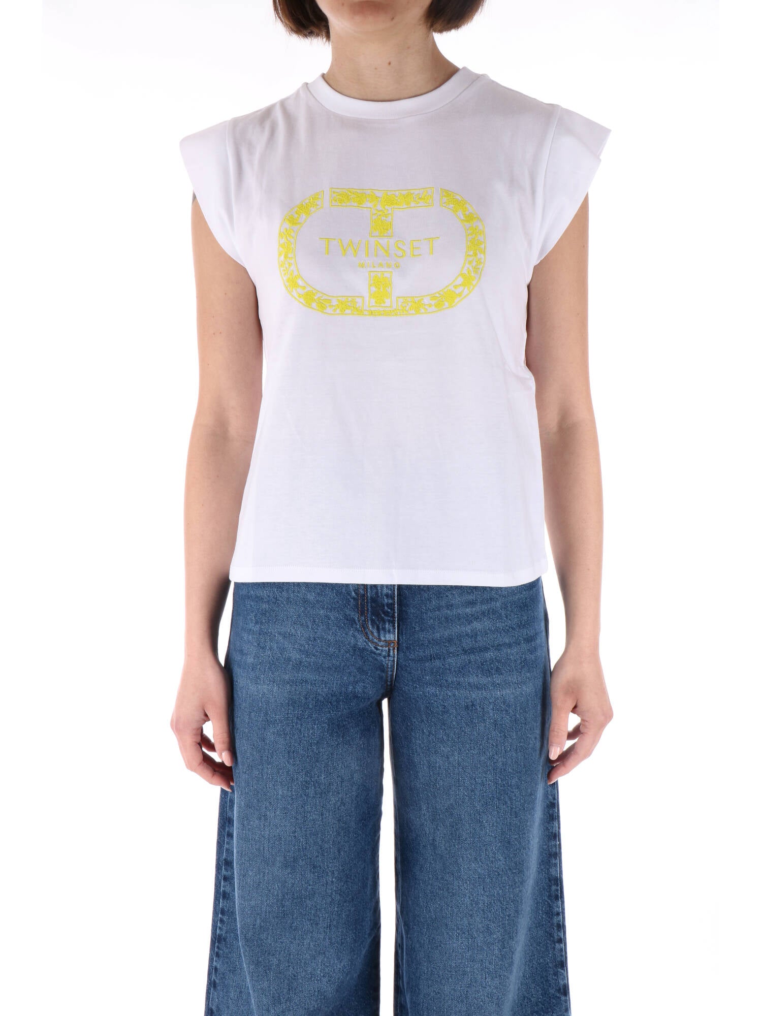 Twinset donna t-shirt con Oval t ricamato
